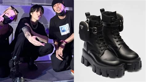 Prada monolith boots Jungkook